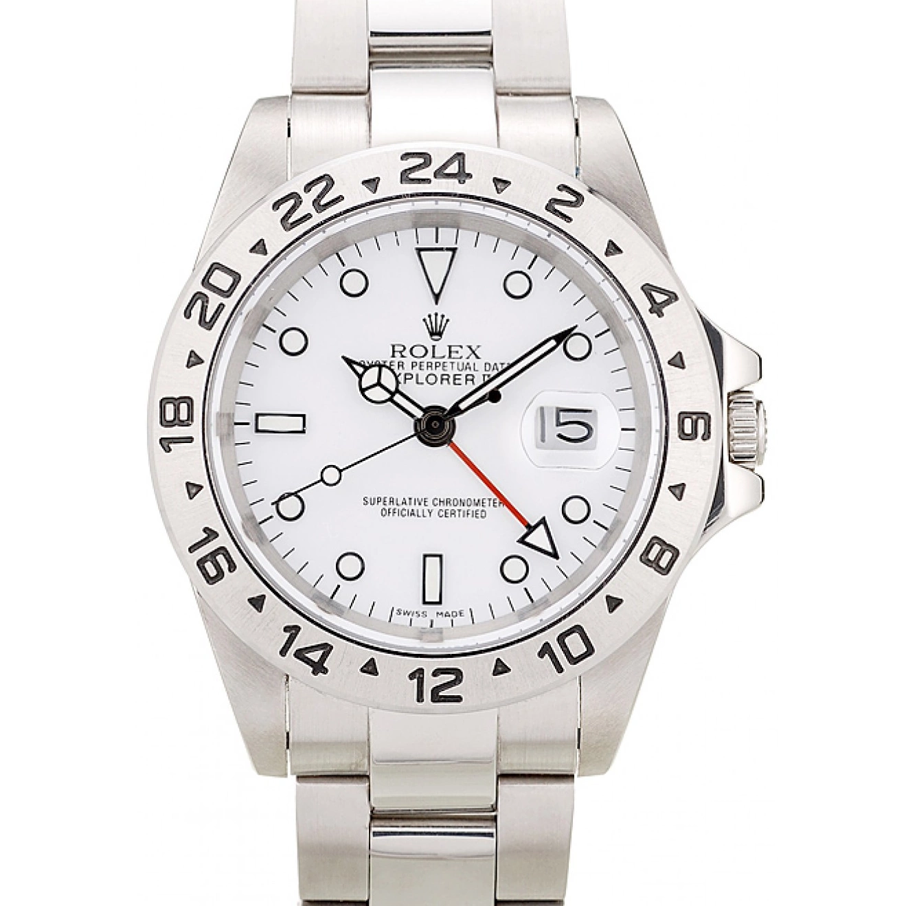 Dial Rolex Explorer Steel Bezel White Stainless 0719